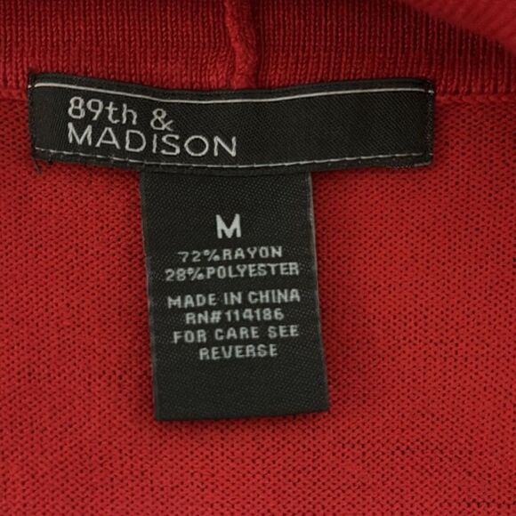89th & Madison coral open cardigan, M - Picture 6 of 6